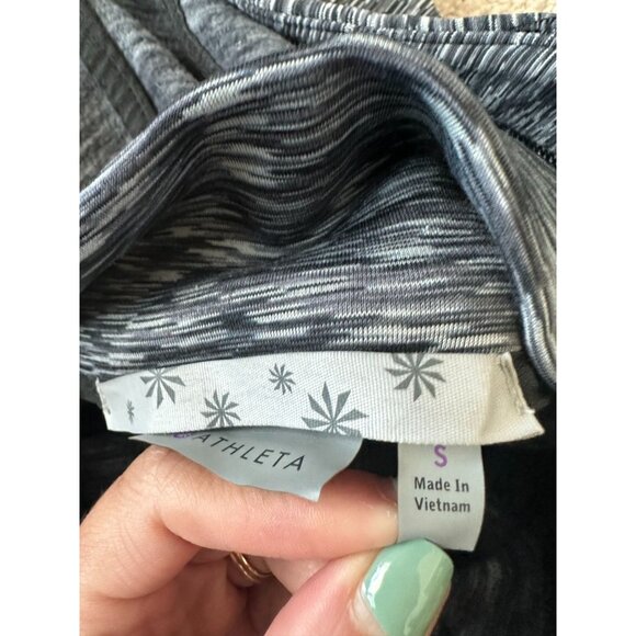 ATHLETA Gray Heathered Workout Hoodie Size Small - Picture 3 of 4